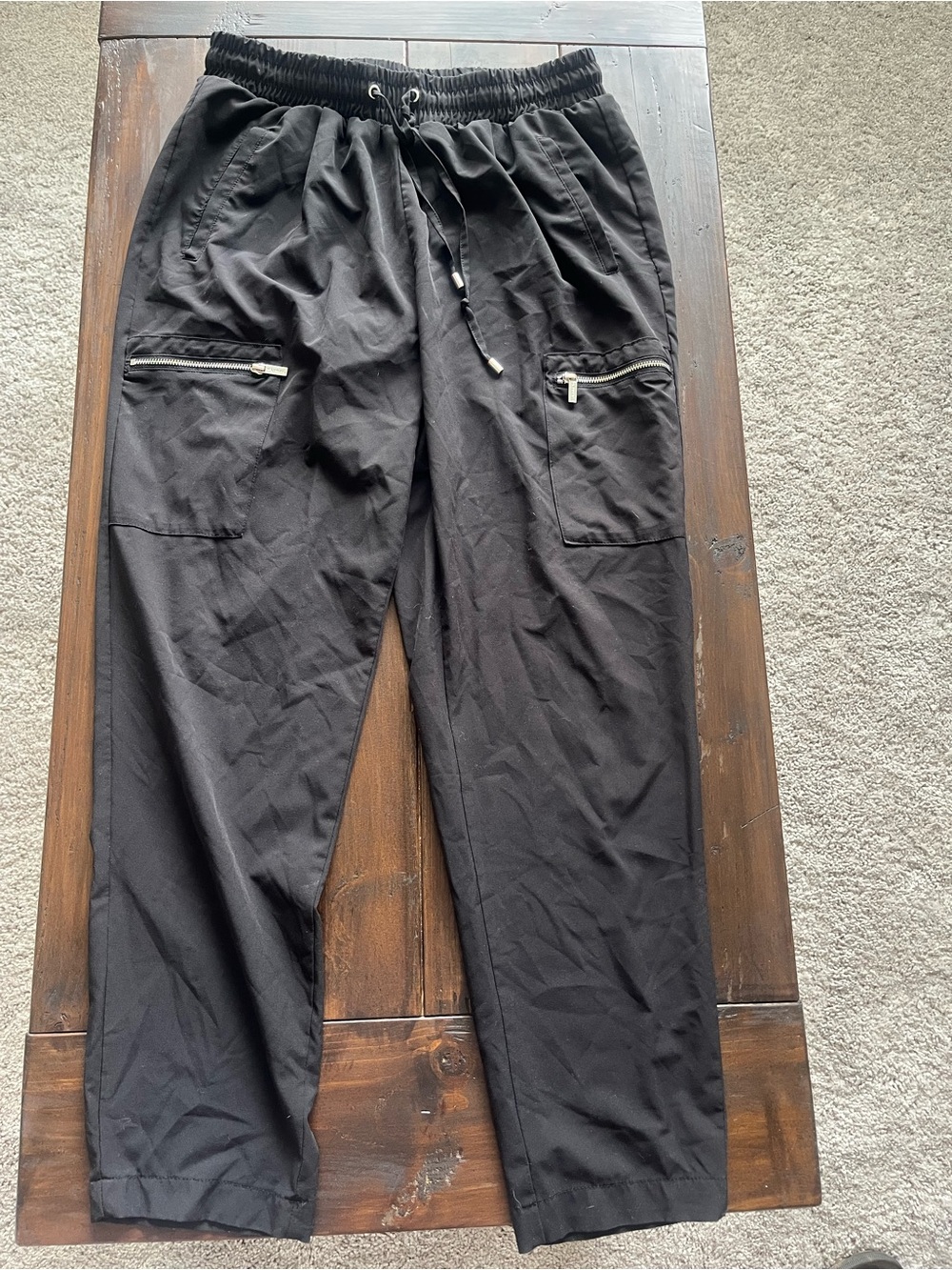 Calvin Klein Black Ankle Cargo Joggers